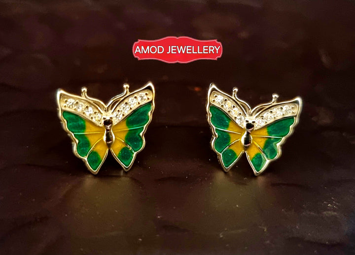 Silver Butterfly Earring